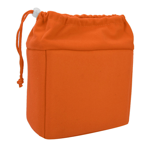 Vattentät Stöttålig DSLR Kameralins Insatsväska Vadderat Fodral Med Dragsko (Orange)