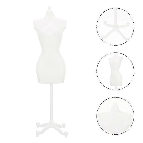 5 stk. dukketøjsstativ miniature mannequin modelstativ kjoleudstillingsstativ