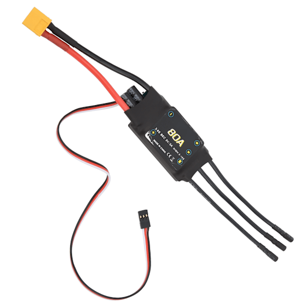 80A Brushless ESC Hastighedsregulator til Justerbar BEC RC Drone Skumfly Tilbehør
