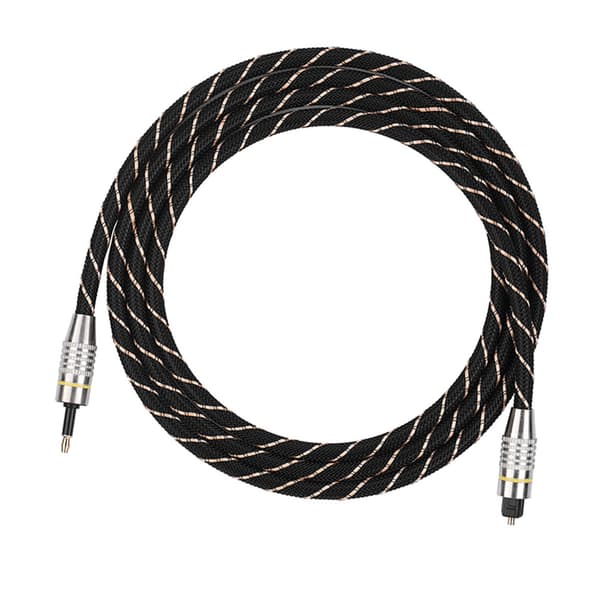 Toslink til Mini Plug 3,5 mm optisk fiber digitalt lydkabel SPDIF forgyldt stik 1,5 m