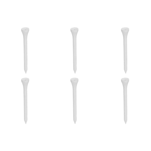 50 st Golf-tees i lönnträ, vit, lång bollbas, set för utomhussporter, 70 mm / 2,76 tum