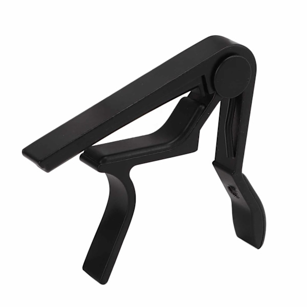 Capo Snabbfäste Strängklämma Tillbehörsset med 5st Gitarrplektrum för Bas Banjo Svart