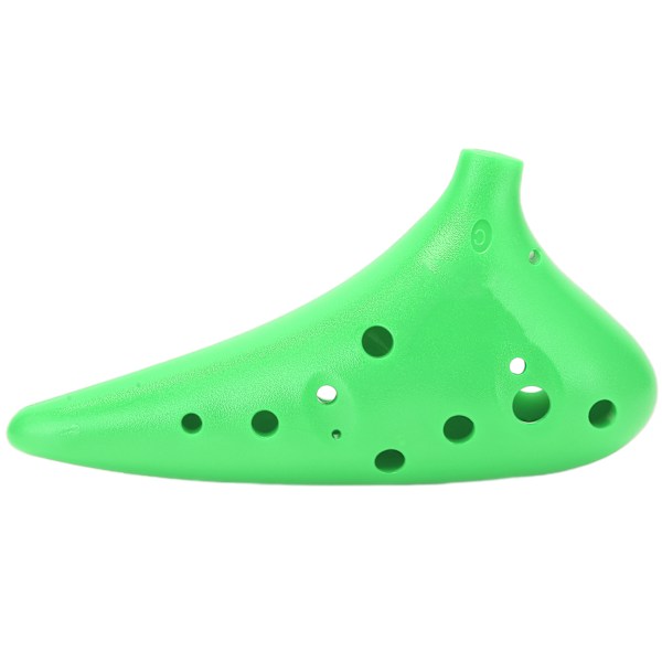 Ocarina ABS C-ton 12 Hål Musikinstrument för Vuxna Barn Professionella Studenter Grön