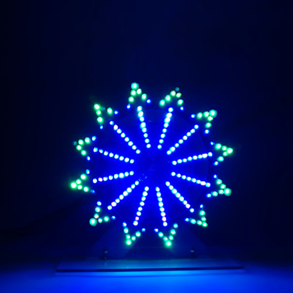 Farverigt LED Flash Plug In DIY Kit til Elektrisk Roterende Pariserhjul Transparent
