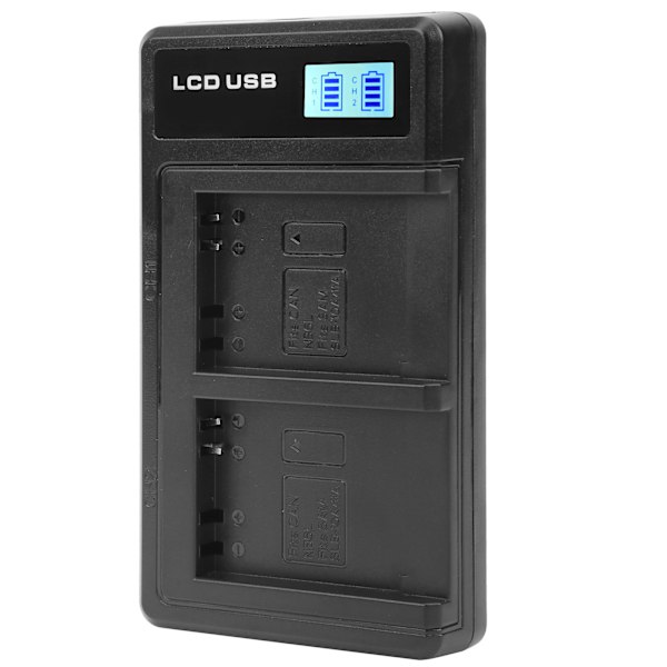 Bærbar Kamera Batterioplader til NB‑6L USB Kamera Dobbelt Oplader med LCD Display