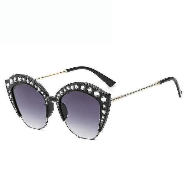 Kat øjne Damebriller Mode Solbriller Diamant Indlagte Nuancer UV Beskyttelse Rhinestone Sol