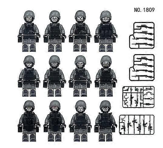 Ny version Ghost Squadron 1809 Små partiklar Militärfigur Modell Hörlurar Vapenutrustning Byggklossleksaker