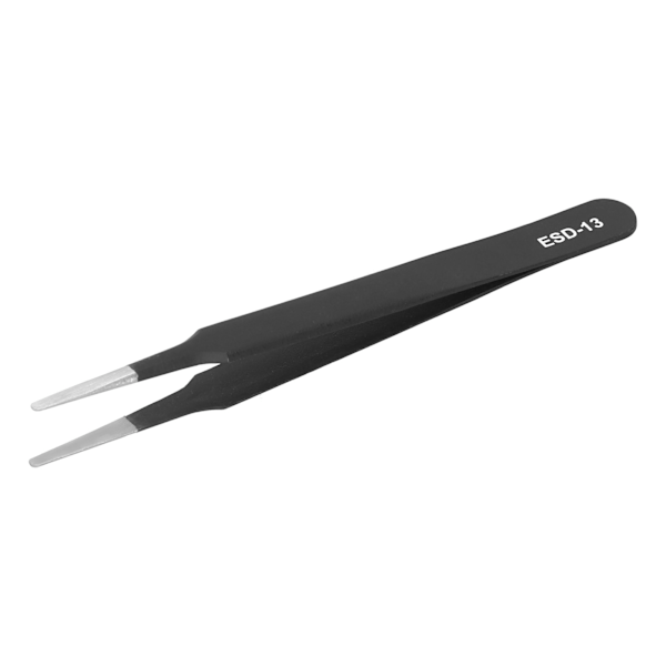 Ögonfranspincett i rostfritt stål, ympning, förlängning av ögonfransar, halkskyddspincett (ESD13)