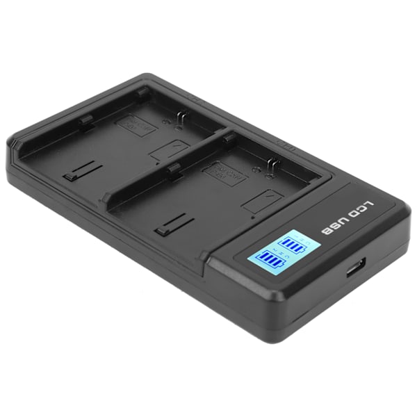 Bärbar Batteriladdare för LPE6 USB-Kamera Dubbelladdare med LCD-Display
