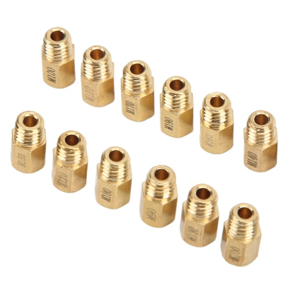 12st Förgasare Huvudmunstycke Kit 90‑200 Metall Guld Robusta Förgasarmunstycken för Mikuni VM TM TMX