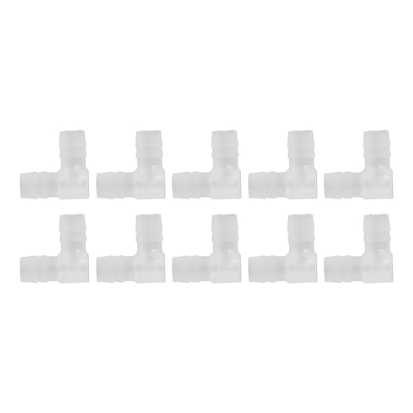 10 stk. Albue Slange Studs Plastik Fitting 90 Graders Lige Barbeforbindelse Adapter L Form til Akvarium 10mm