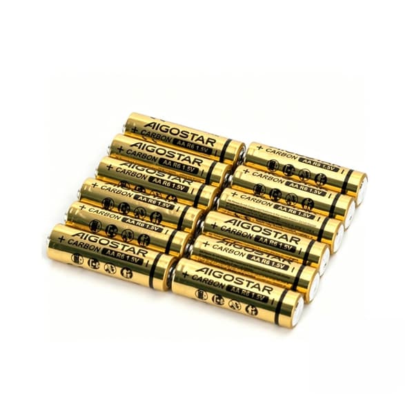 12 st kolbatteri R6P (AA) 1,5V