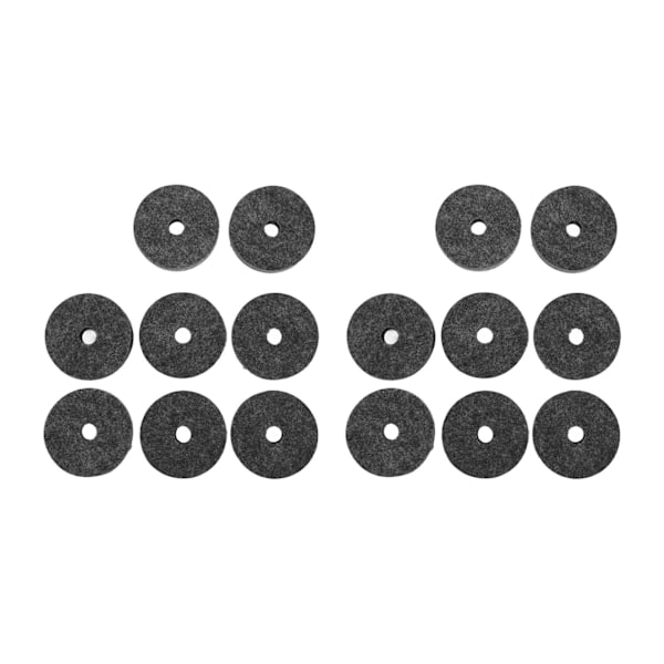 20 st/set Cymbal Ersättningstillbehör Plast Filt Cymbal Ärmar för De Flesta Trumset Grå