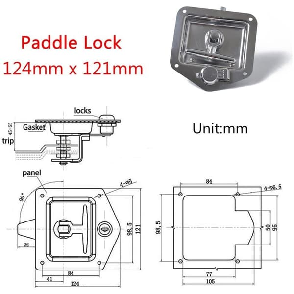 【03】Service truck latch with professional design, durable chrome finish adjustable cam depth for toolboxes and more
