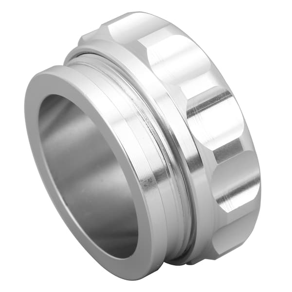 Bränsle Vattentank Påfyllningshals Lock Kit 1.9in Innerdiameter Aluminium Universal för Bil Silver