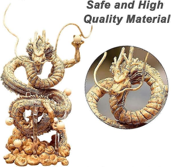 Shenron Dragon Animehahmo Shenlong-patsassetti 18 cm, Toimintahahmolelu Creator X Creator (kultainen)