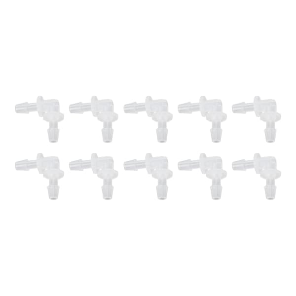 10 st Rörböj Förbindningsstycke 90 Grader Adapter L-form Lik Diameter Plastkopplingar 4.8mm
