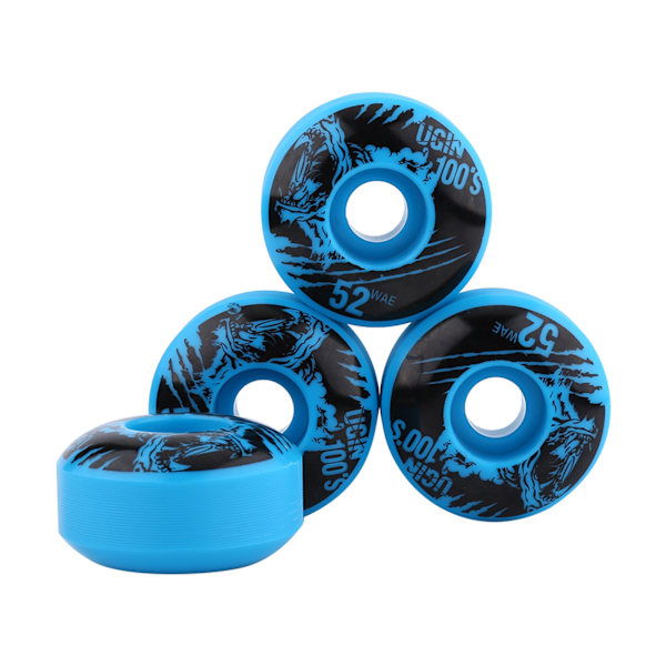 52mm x 30mm 4 st/set Utomhus Klassiska Tåliga PU Cruiser Longboard Skateboard Hjul (blå)