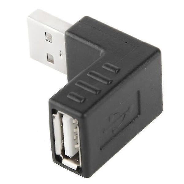 usb 2.0 am til af adapter med 90 graders vinkel (sort)