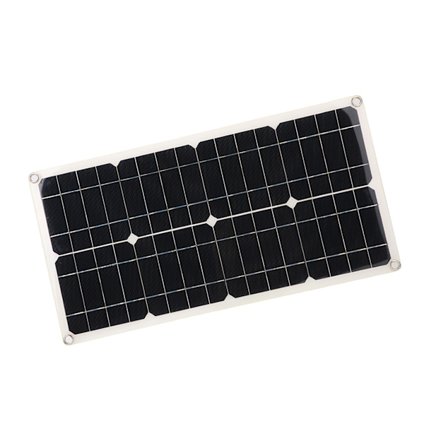 25W Dobbelt 5V USB Fleksibelt Enkeltkrystal Solcellepanel Kit Bilbatteri Oplader Controller