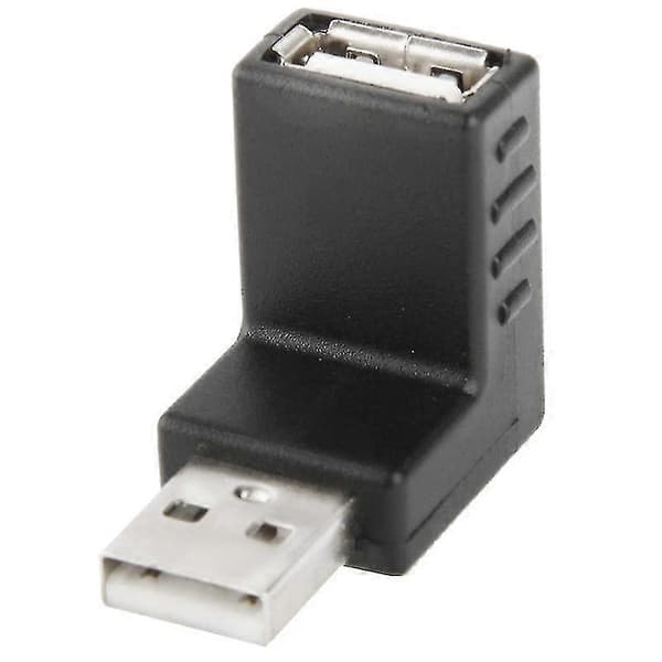 usb 2.0 am til af adapter med 90 graders vinkel (sort)