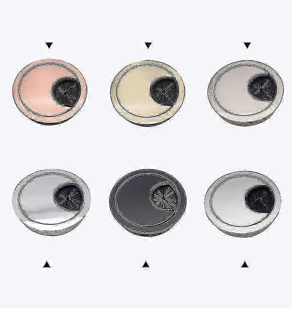 Skrivebords Kabelhul Dæksel - Kontor Grommet og Bord Kabeludgangsport brushed 53mm