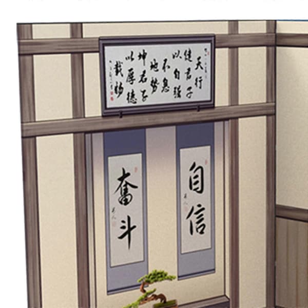 1/12 Skala Display Baggrund til Miniatur Actionfigurer & Trykstøbte Biler - Organiser Din Samling Study Room