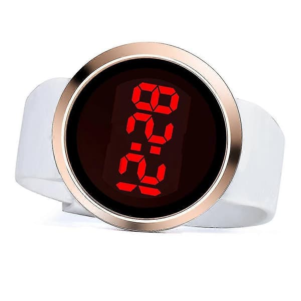 mode vandtæt mænds LED touch screen dag dato silikone armbåndsur