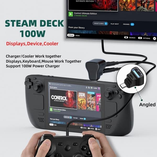 2 kpl USB-C-sovitin 1–2 USB-C 3.1 + USB-A 10Gbps 4K60Hz 100W PD