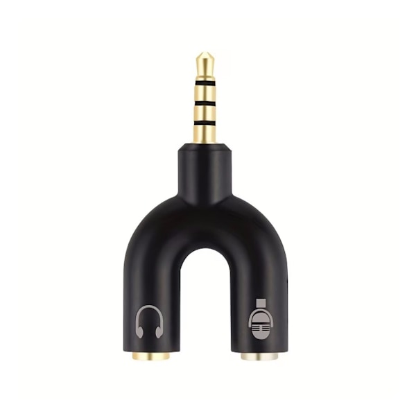 2 stk. 3,5 Audio One Point Two U Type 3,5U Type Audioadapter, Computer Audioadapter, Hovedtelefon-splitter