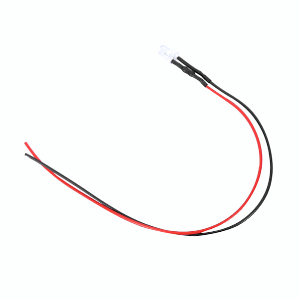 10 stk. 12V 5mm LED-lysdiode med ledning, flerfarvet LED-lyskabel 20 cm 0,06W (Pink)