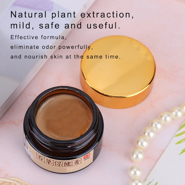 Fodlugt Behandling Deodorant Creme Salve Kløe Lindrende 20g