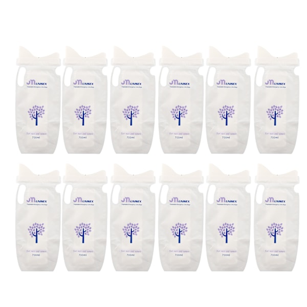 12 stk. 700ML Engangs urinposer Bærbare Effektiv Forsegling Foldbar Unisex Urinpose