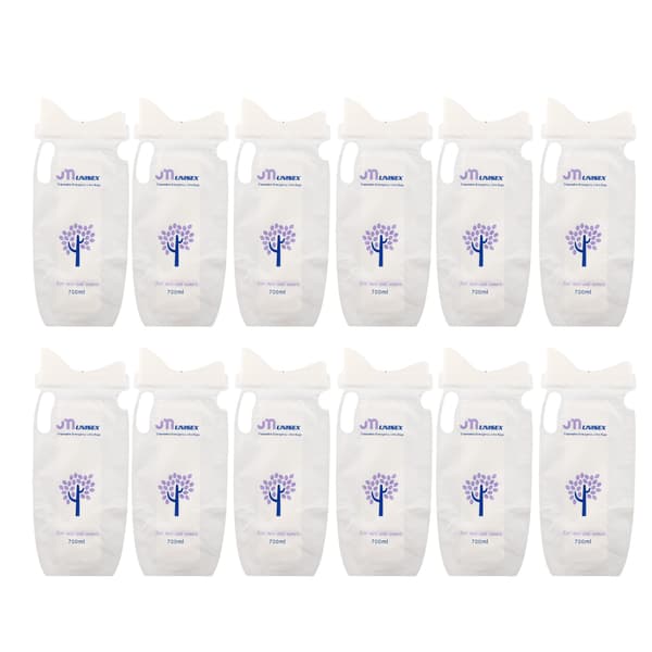 12st 700ML Engångs Urinpåsar Portabla Effektiv Försegling Vikbar Unisex Urinpåse