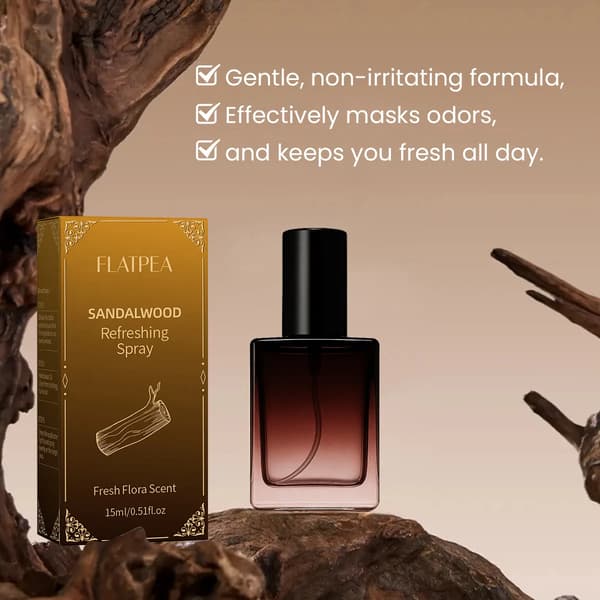 Sandelträ Uppfriskande Spray — Träig & Frisk Kroppsdeodorant Spray (15ml)
