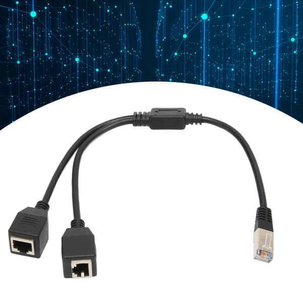 Stabil og Hurtig RJ45 Ethernet Splitter Kabel: 1 Han til 2 Hun Porte