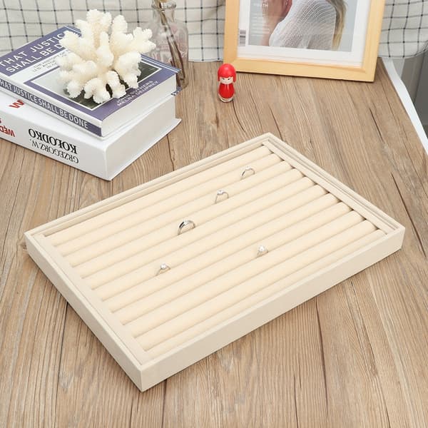 Smykke Display Opbevaringsboks Armbånd Halskæde Ørering Container Organizer (Ringbakke)