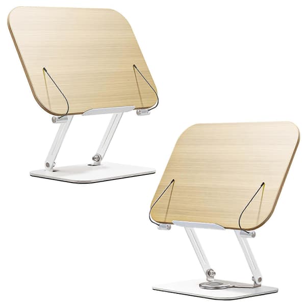 Multifunktionelt stativ til bøger, tablets, 13,5x9,4 tommer bogholder til læsning, justerbart bogstativ, 360° roterende base Rotary model