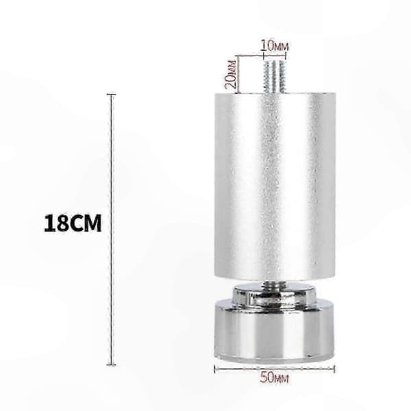 Robust møbelstøtte med justerbare metalben og M10-gevindforbindelse Argent 18cm