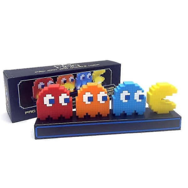 Kreativ Pac-Man og spøgelser natlampe 3 tilstande lampe skrivebordsdekoration til børnegaver