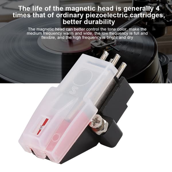 Fonograf Skivspel Dubbel Rörlig Magnet Stereo Vinyl Skivspel Stylus Nål