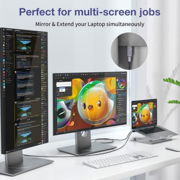 USB-C–HDMI 8K60Hz -sovitin, USB–HDMI