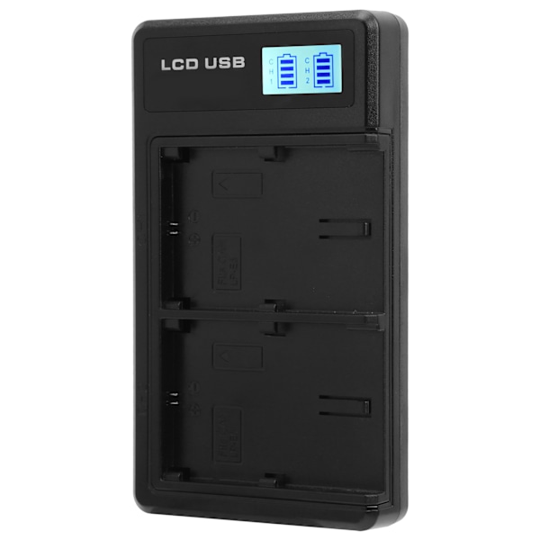 Bærbar kamera batterioplader til LPE6 USB kamera dobbeltoplader med LCD-display
