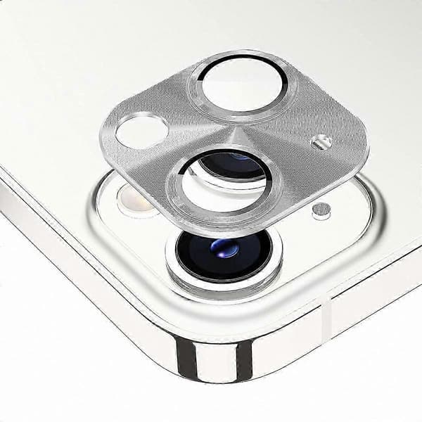 Heltäckande kameralinsskydd för 6,1" smartphone, design i aluminiumlegering Silver Silver
