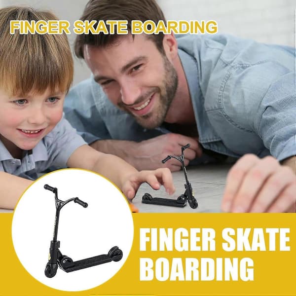 【03】Finger Roller Skating Finger Scooter Sæt, foldbare interaktive fingerboards kompatible med stunttricks, sjov fingersportstræning