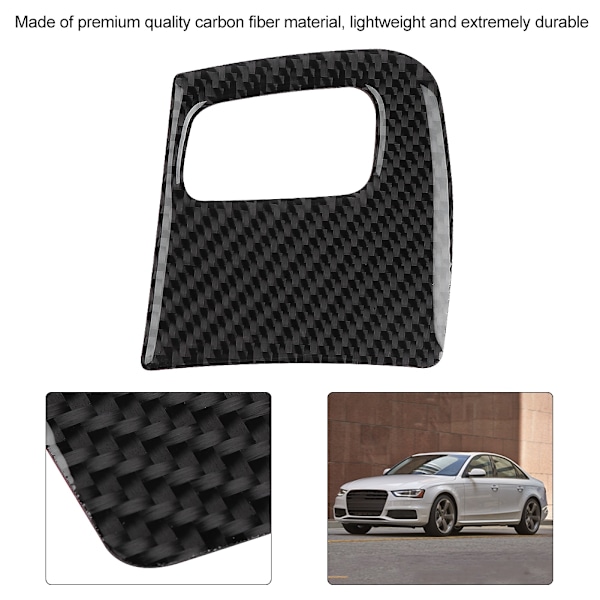 Kolfiber Bil Interiör Nyckelhålsram Skydd Trim Passar AUDI A4/B8/A5/8T/S5 08-15