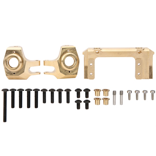 Messinkinen etupuskurin kiinnike messinkiset akselit ohjausnivel 1/10 RC Crawler SCX10 II:lle