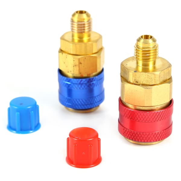 Messingadaptere til R134a Auto Bil Hurtigkobling Lav & Høj Side AC Manifold