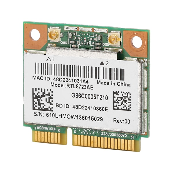 Trådløst netværkskort RTL8723AE 300M Bluetooth4.0 Half Mini PCI-E Wlan Wifi Adapter