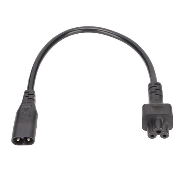 IEC320 C8 til IEC320 C5 Strømkabel IEC320 C8 Han til C5 Hun Kabeladapter til 3-benede Laptop Strømadaptere 100‑250V